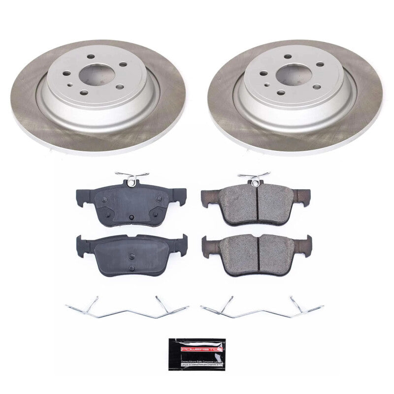 PSB Semi-Coated Rotor Kits - Power Stop 13-16 Lincoln MKZ Rear Semi-Coated Rotor Kit