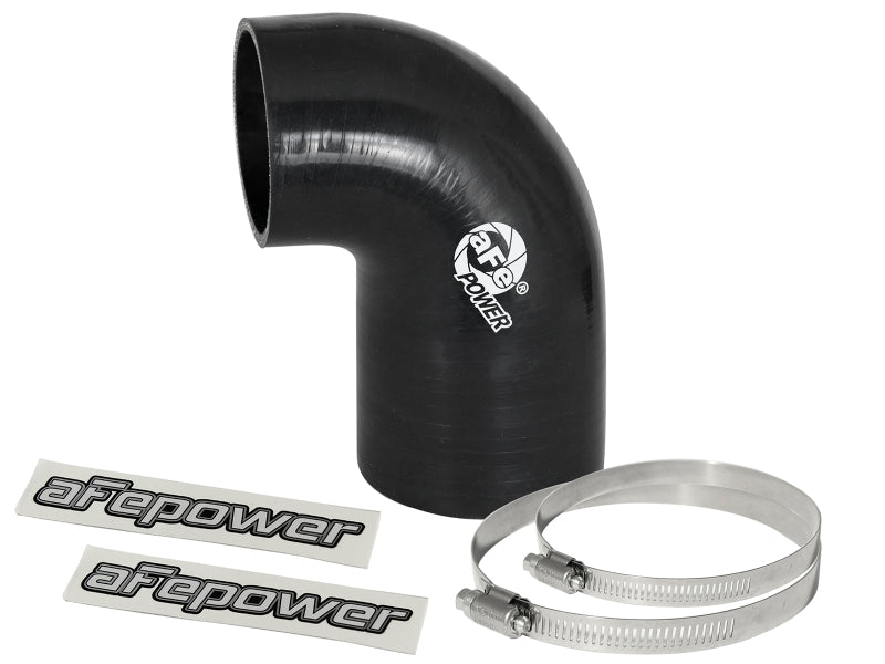 AFE Elbow Reducing Couplers - aFe Magnum FORCE CAI Univ. Silicone Coupling Kit (3in. ID to 2.5in. ID) 90 Deg. Elbow Reducer - Blk