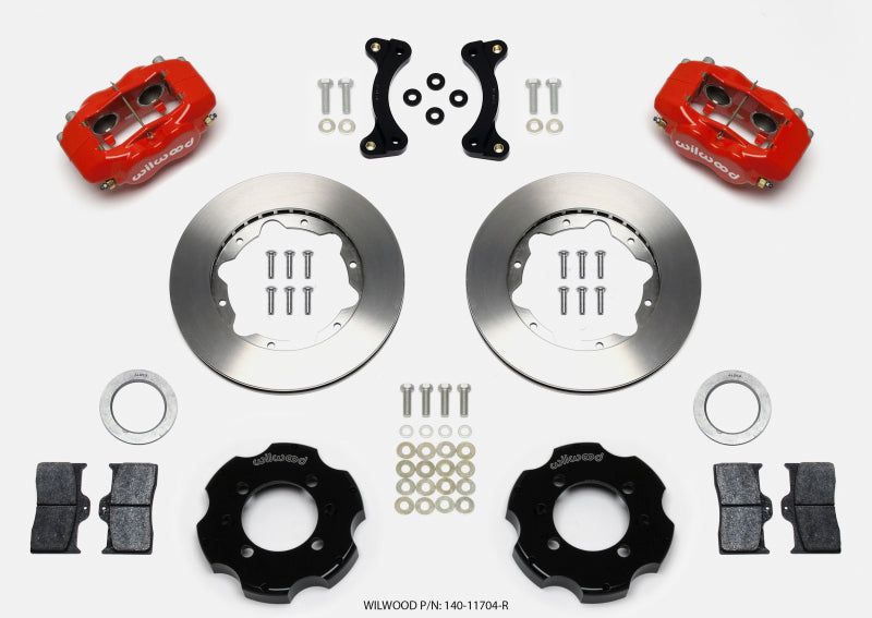 WIL Dynalite Brake Kit - Wilwood Forged Dynalite Front Hat Kit 11.00in Red 95-05 Miata