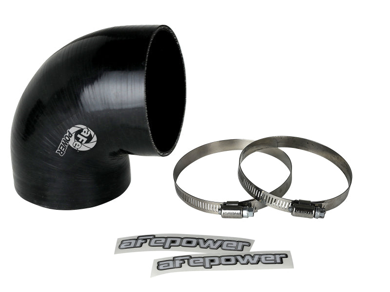 AFE Elbow Reducing Couplers - aFe Magnum FORCE Intake Coupling Kit (3-3/4 IN ID to 3-1/2 IN ID x 90 Deg.) Elbow Coupler - Black