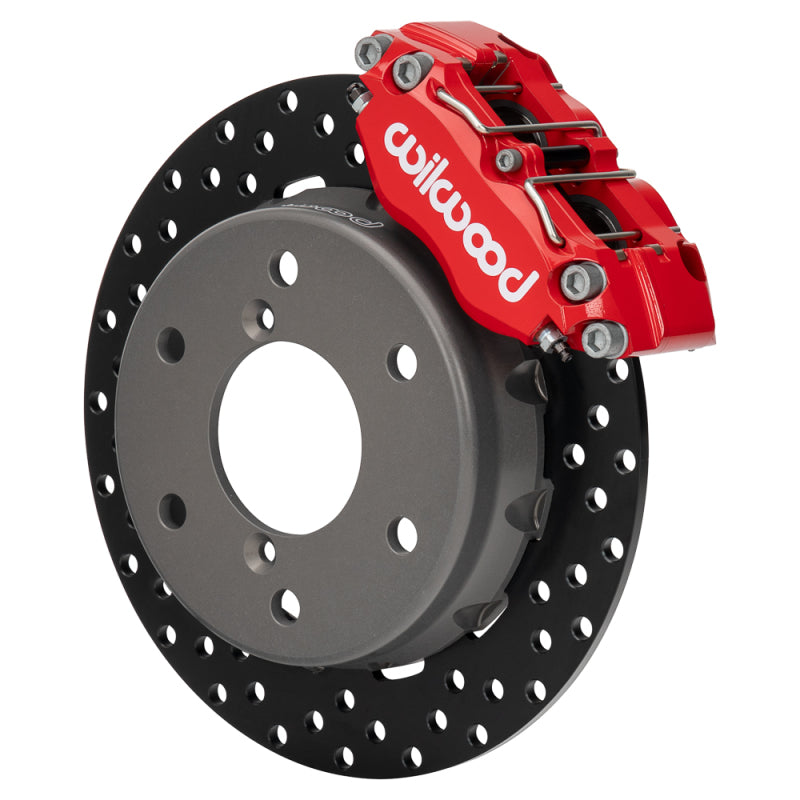 WIL UTV Big Brake Kits - Wilwood 2024 Can Am Maverick Front Brake Kit 11.60in Drilled - Red