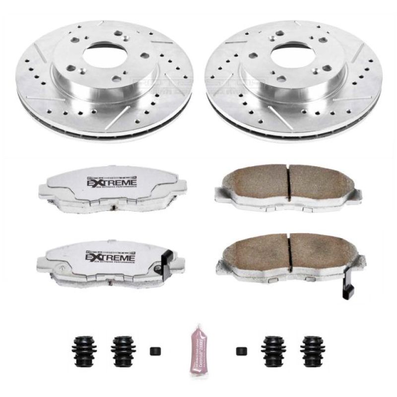 PSB Z26 Street Warrior Kit - Power Stop 06-11 Honda Civic Front Z26 Street Warrior Brake Kit