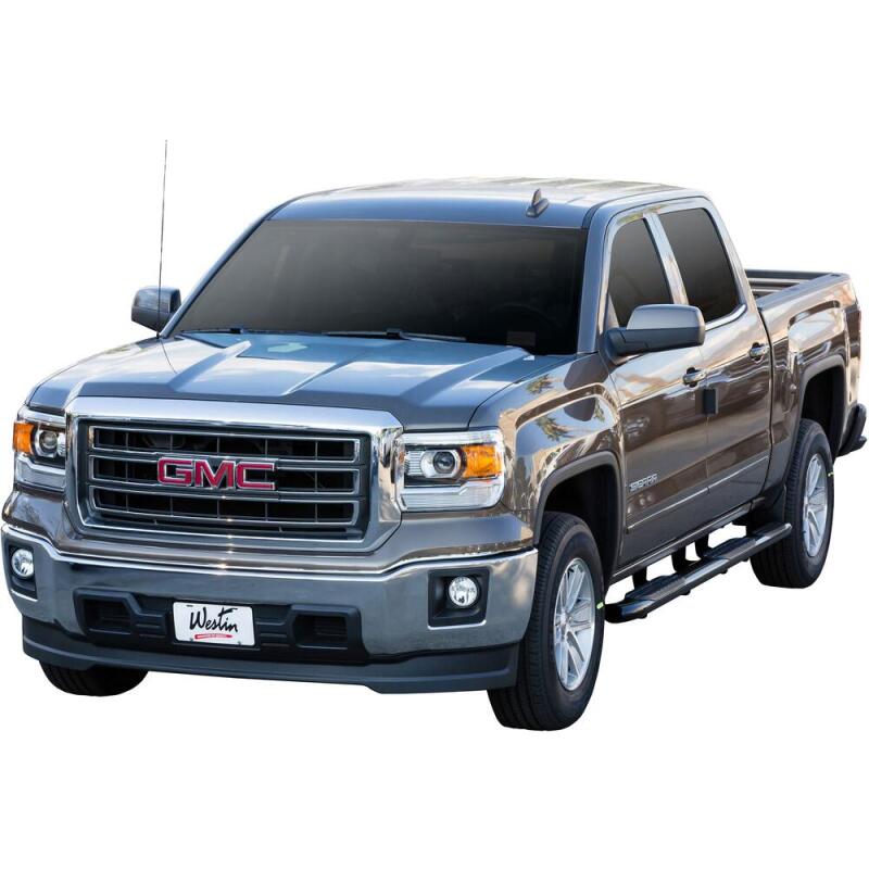 WES Nerf Bars - PRO TRAXX 5 - Westin 07-18 Chevy Silv 1500 Crew (5.5ft) Excl 07 Classic PRO TRAXX 5 WTW Oval Nerf Step Bars - Blk