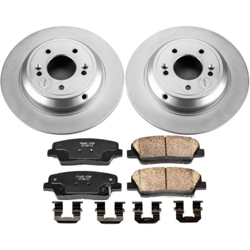 PSB Z17 Evolution Coated Kit - Power Stop 2009 Hyundai Genesis Rear Z17 Evolution Geomet Coated Brake Kit