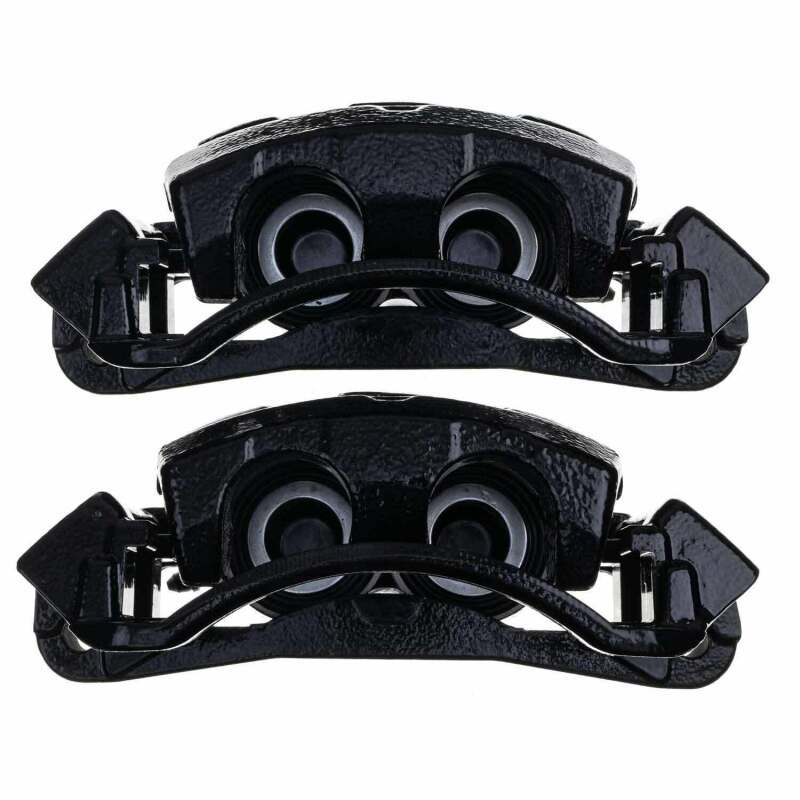 PSB Black Calipers - Power Stop 00-05 Ford Excursion Front Black Caliper - Pair w/Bracket