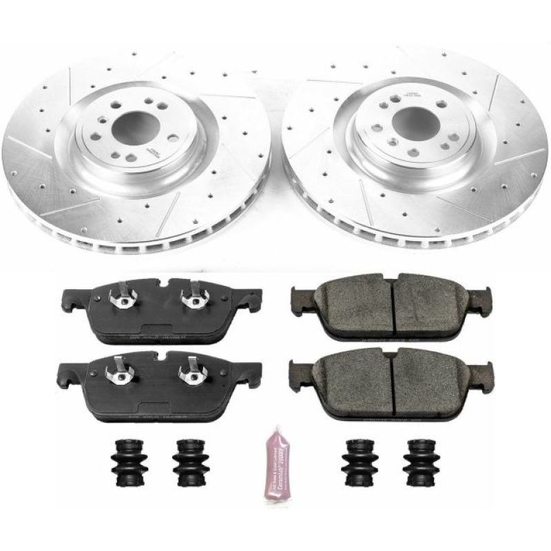PSB Evolution Drill/Slot Rotor - Power Stop 17-18 Mercedes-Benz GLS550 Front Z23 Evolution Brake Kit