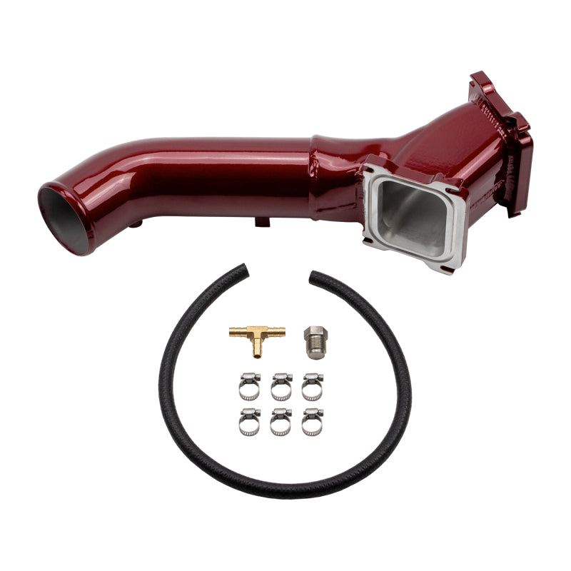 WCF Y-Bridge Kit - Wehrli 01-04 Chevrolet Duramax LB7 S300/S400 Single Turbo 3in Y-Bridge Kit - Gloss Black
