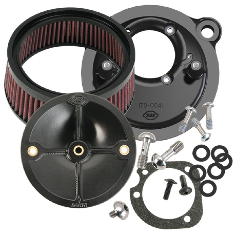 SSC Air Cleaner Kits - S&S Cycle 91-06 XL Sportster Models w/ Stock CV Carb Stealth Air Cleaner Kit w/o Cover