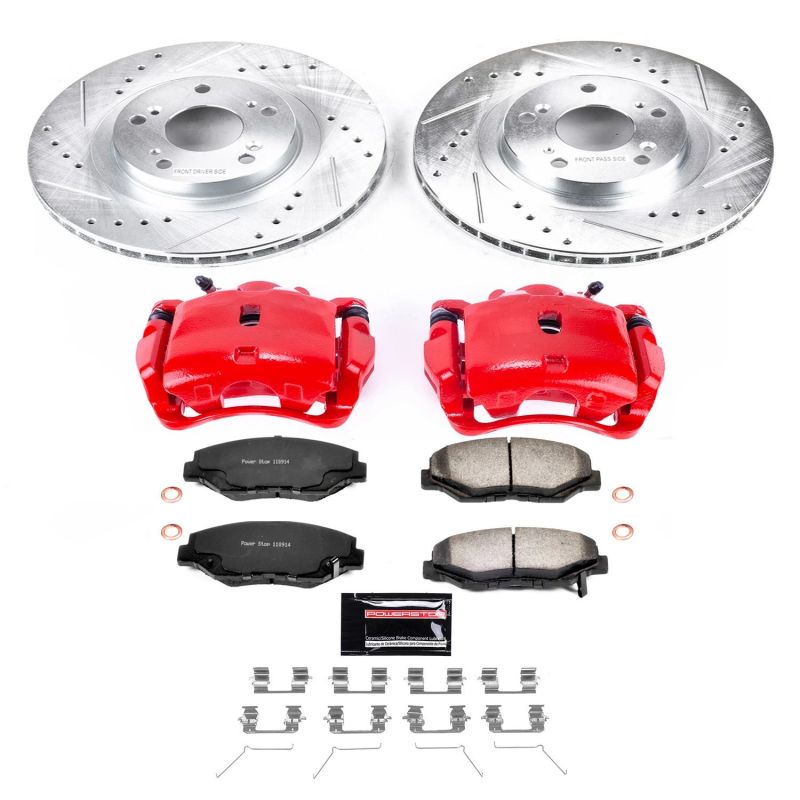PSB Z36 Truck & Tow Kit w/Cals - Power Stop 12-15 Honda Civic Front Z36 Truck & Tow Brake Kit w/Calipers