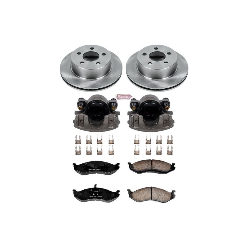 PSB Autospecialty Kit w/Cals - Power Stop 99-01 Jeep Cherokee Front Autospecialty Brake Kit w/Calipers