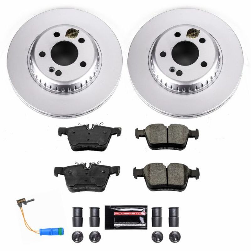 PSB Z23 Evolution Coated Kit - Power Stop 2018 Mercedes-Benz C350e Rear Z23 Evolution Sport Coated Brake Kit