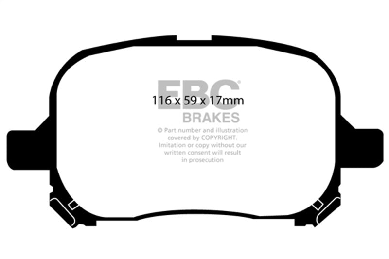 EBC Yellowstuff Brake Pad Sets - EBC 97-99 Lexus ES300 3.0 Yellowstuff Front Brake Pads