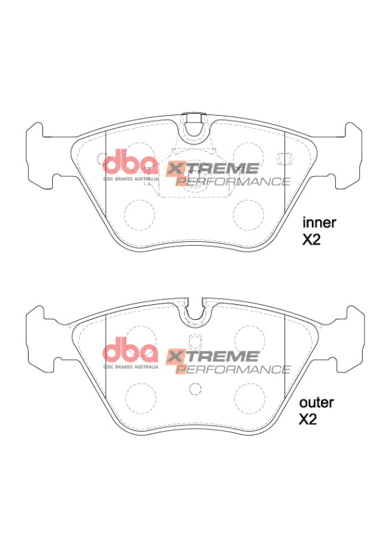 DBA XP Performance Brake Pads - DBA 01-06 BMW 330i (E46) XP Performance Front Brake Pads