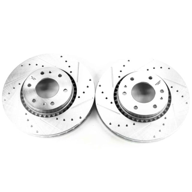 PSB Evolution Drill/Slot Rotor - Power Stop 04-07 Buick Rainier Front Evolution Drilled & Slotted Rotors - Pair