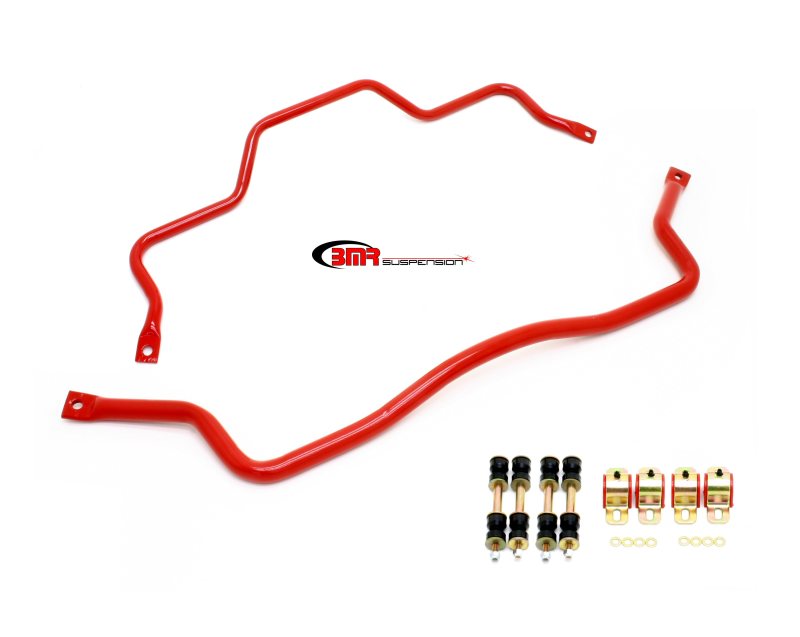 BMR Sway Bar Kits - BMR 93-02 F-Body Front & Rear Sway Bar Kit w/ Bushings - Red