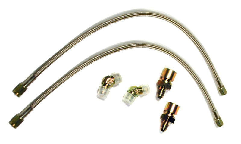 WIL Flexline Brake Hose - Wilwood Flexline Kit 86-93 Mustang w/ Forged Dynalite or SL6 Front Caliper