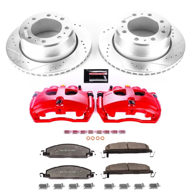 PSB Red Calipers - Power Stop 13-18 Ram 3500 Rear Z36 Truck & Tow Kit w/Cals