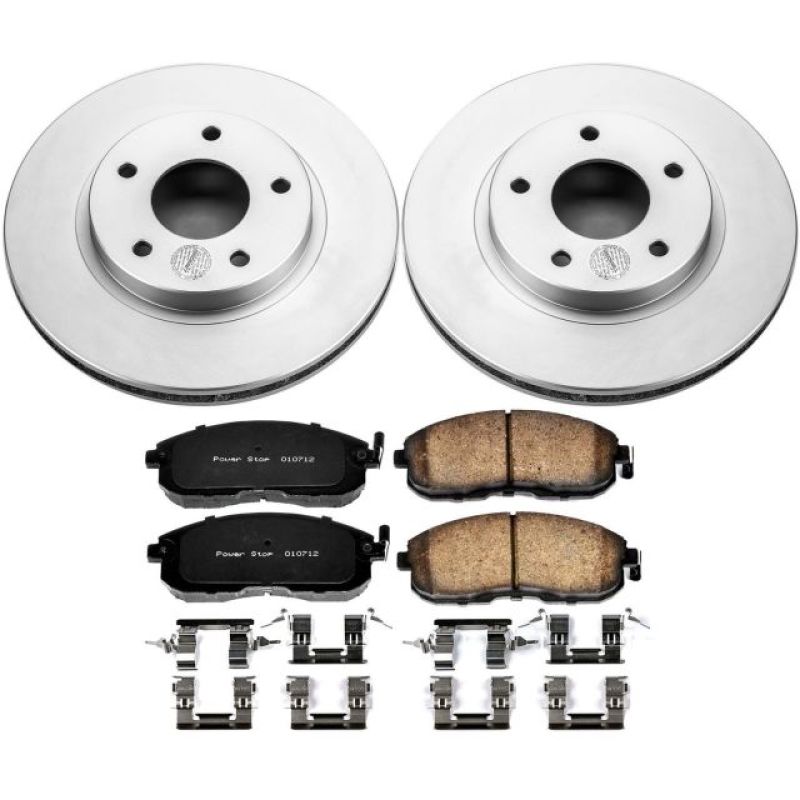 PSB Z17 Evolution Coated Kit - Power Stop 99-01 Nissan Maxima Front Z17 Evolution Geomet Coated Brake Kit