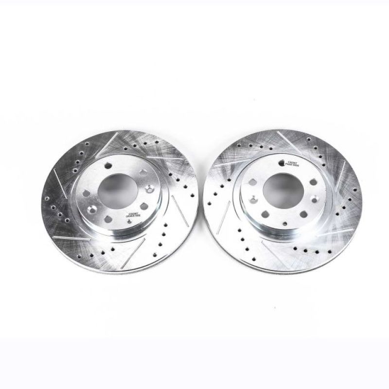 PSB Evolution Drill/Slot Rotor - Power Stop 06-15 Mazda MX-5 Miata Front Evolution Drilled & Slotted Rotors - Pair