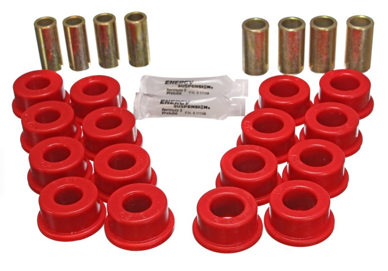 ES Cntrl Arm Bushings - Red - Energy Suspension 84-95 Chevy Corvette Red Rear End Control Arm Bushing Set