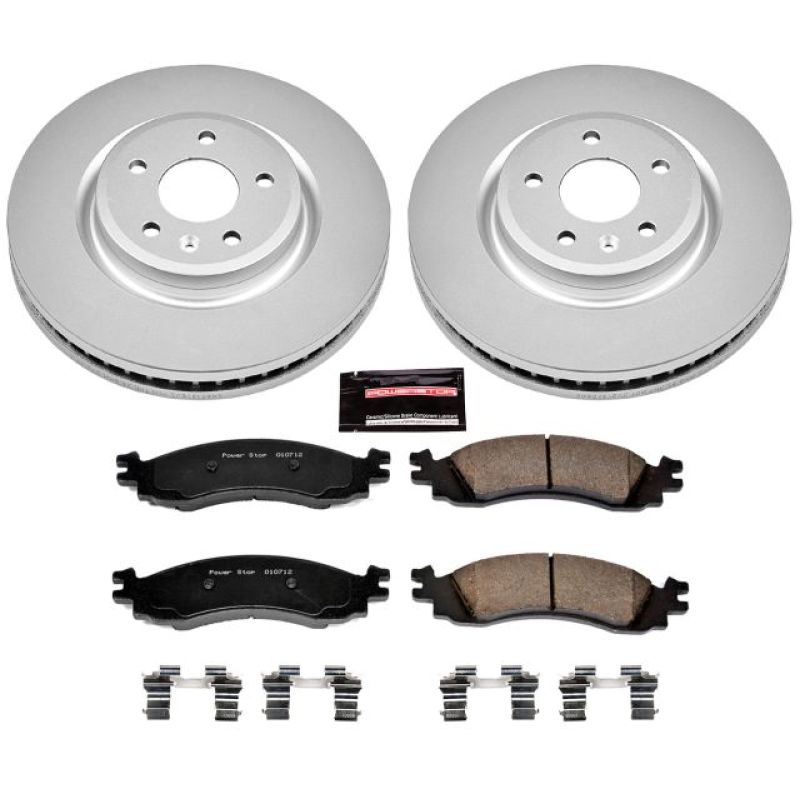 PSB Z17 Evolution Coated Kit - Power Stop 11-12 Ford Taurus Front Z17 Evolution Geomet Coated Brake Kit
