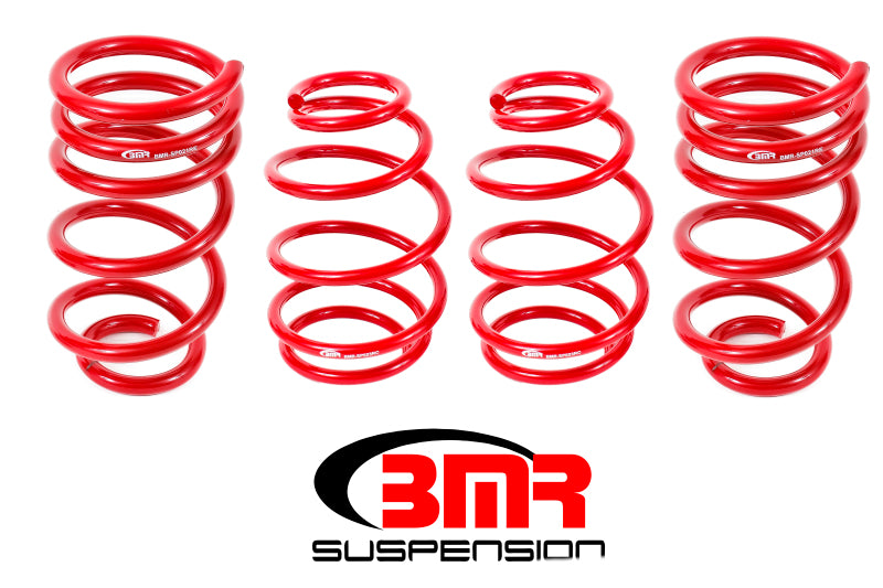 BMR Lowering Springs - BMR 10-15 5th Gen Camaro V8 Lowering Spring Kit (Set Of 4 Front) - Red