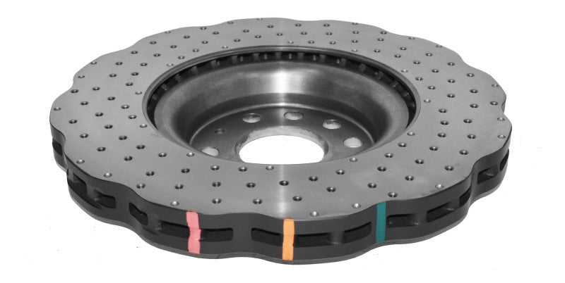 DBA 4000 Series Drilled Rotors - DBA 15-20 Volkswagen Golf R Front 4000 Series Cross Drilled Rotor w/Silver Hat