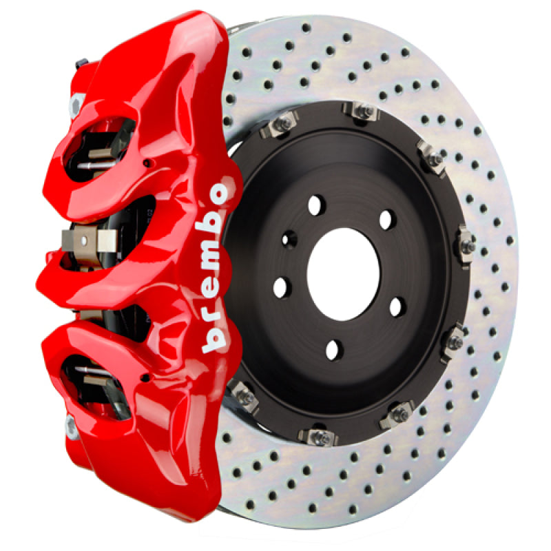 BRB Big Brake Kits - Brembo 24+ BMW M30i/530i xDrive Front GT BBK 6 Piston Cast 380x34 2pc Rotor Drilled - Red