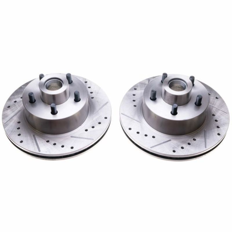 PSB Evolution Drill/Slot Rotor - Power Stop 70-72 Dodge Challenger Front Evolution Drilled & Slotted Rotors - Pair