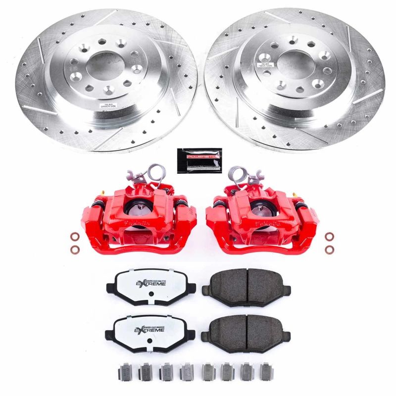 PSB Z36 Truck & Tow Kit w/Cals - Power Stop 11-15 Ford Edge Rear Z36 Truck & Tow Brake Kit w/Calipers