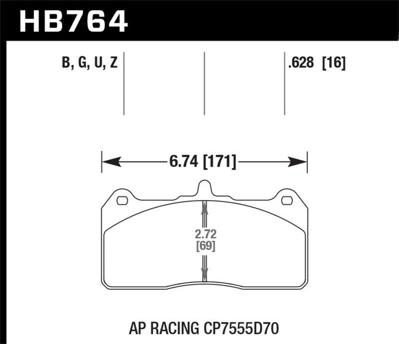 HAWK HPS 5.0 Brake Pad Sets - Hawk AP Racing Caliper w/ 36mm Rotor HPS 5.0 Performance Street Brake Pads