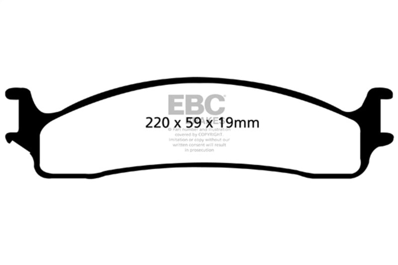 EBC Greenstuff Brake Pad Sets - EBC 06-11 Dodge Ram 1500 Mega Cab 2WD Greenstuff Front Brake Pads