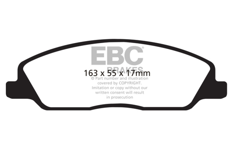 EBC Redstuff Brake Pad Sets - EBC 10-14 Ford Mustang 3.7 Redstuff Front Brake Pads
