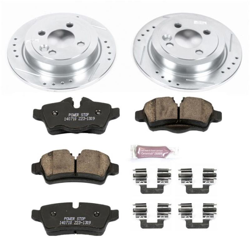 PSB Z23 Evolution Kit - Power Stop 07-10 Mini Cooper Rear Z23 Evolution Sport Brake Kit