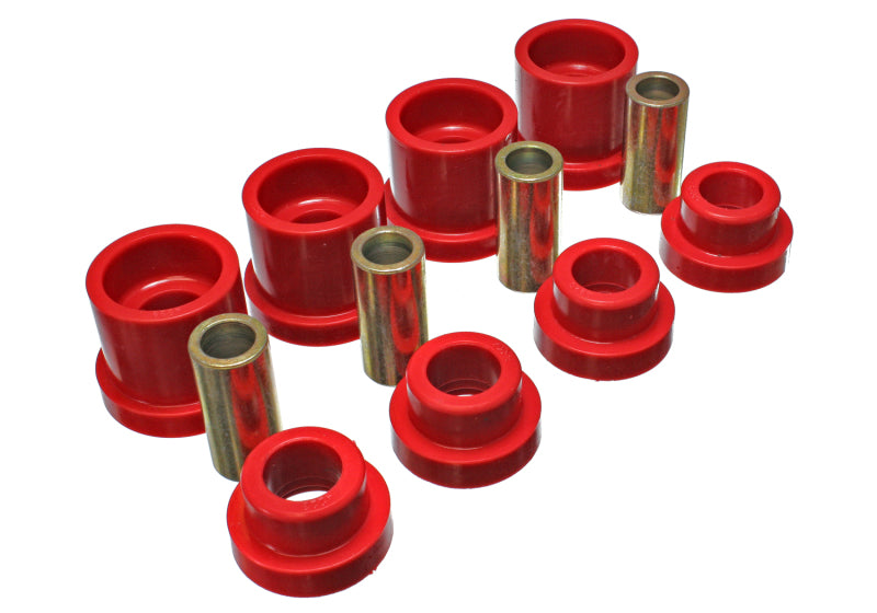 ES Subframe Bushings - Red - Energy Suspension 95-98 Nissan 240SX (S14) Red Rear Subframe Insert Set (Must reuse all metal parts)