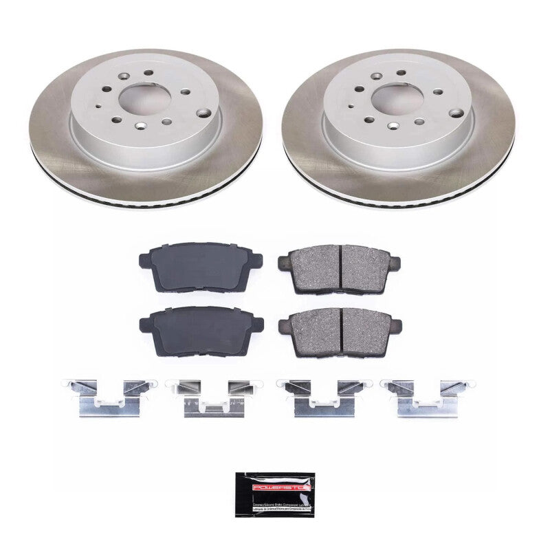 PSB Semi-Coated Rotor Kits - Power Stop 07-15 Mazda CX-9 Rear Semi-Coated Rotor Kit