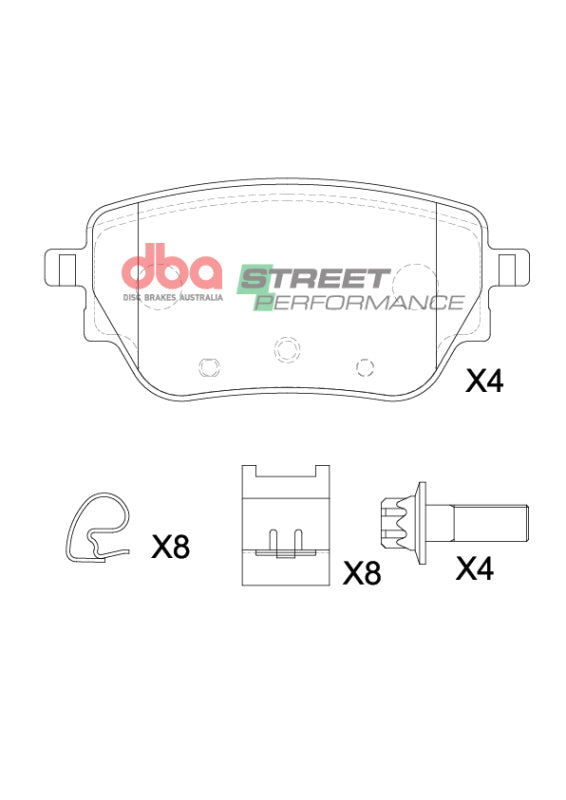 DBA SP Performance Brake Pads - DBA 2018+ Mercedes-Benz A250 Street Series Rear Brake Pads
