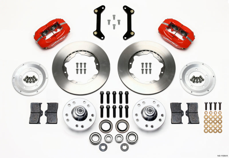 WIL Dynalite Brake Kit - Wilwood Forged Dynalite Front Kit 11.00in Red 79-87 GM G Body
