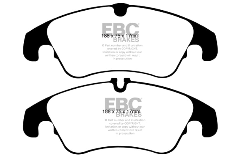 EBC Ultimax2 Brake Pad Sets - EBC 09-11 Audi A4 2.0 Turbo Ultimax2 Front Brake Pads