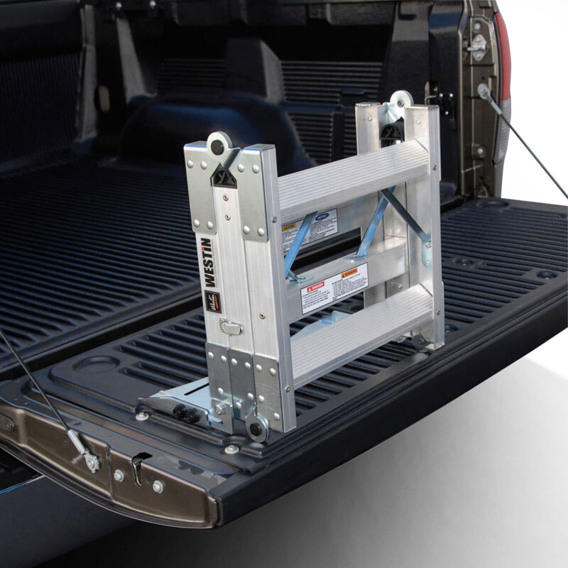 WES Truck-Pal Tailgate Ladder - Westin Truck-Pal Tailgate Ladder - Aluminum