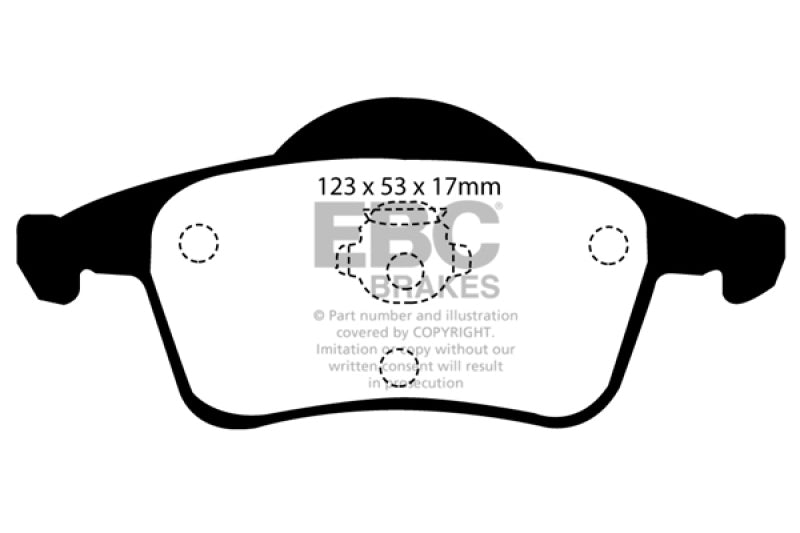 EBC Yellowstuff Brake Pad Sets - EBC 01-05 Volvo S60 2.3 Turbo T5 Yellowstuff Rear Brake Pads