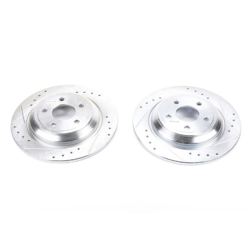 PSB Evolution Drill/Slot Rotor - Power Stop 16-18 Ford Focus Rear Evolution Drilled & Slotted Rotors - Pair
