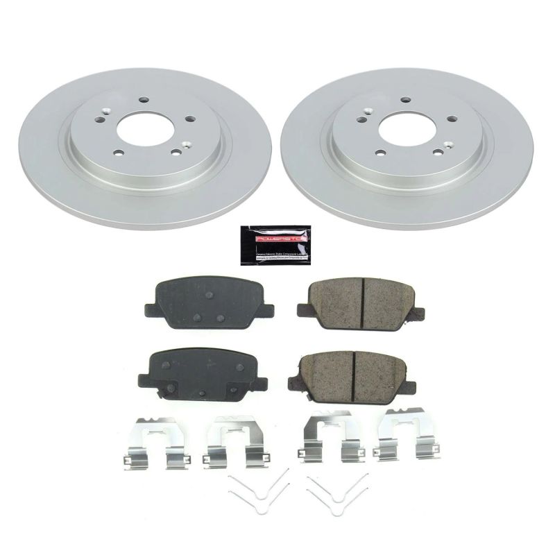 PSB Z17 Evolution Coated Kit - Power Stop 2019 Hyundai Santa Fe Rear Z17 Evolution Geomet Coated Brake Kit