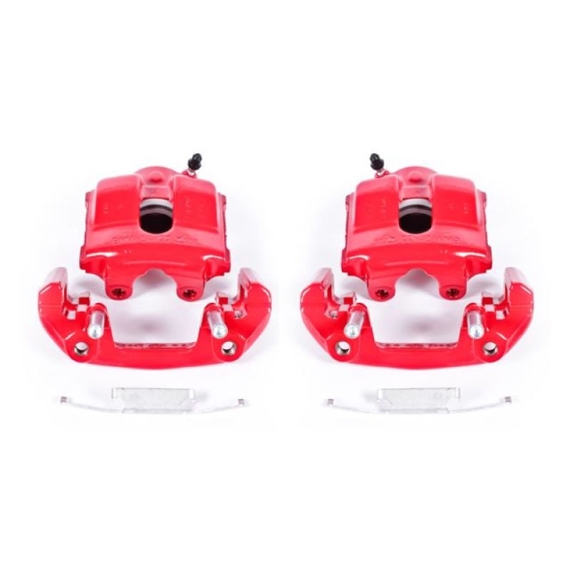 PSB Red Calipers - Power Stop 92-98 BMW 318i Front Red Calipers w/Brackets - Pair