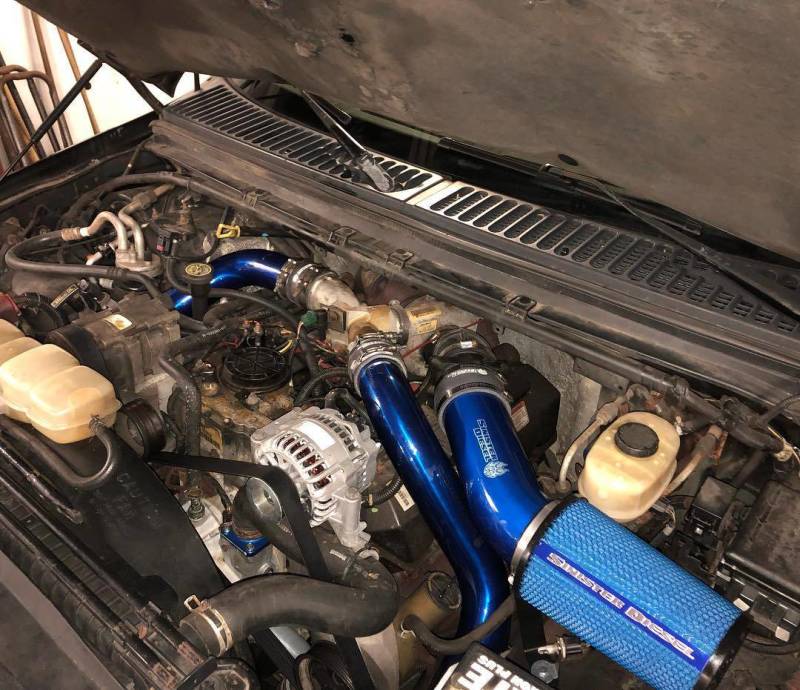 SIN Cold Air Intakes - Sinister Diesel 99.5-03 Ford 7.3L Powerstroke Cold Air Intake