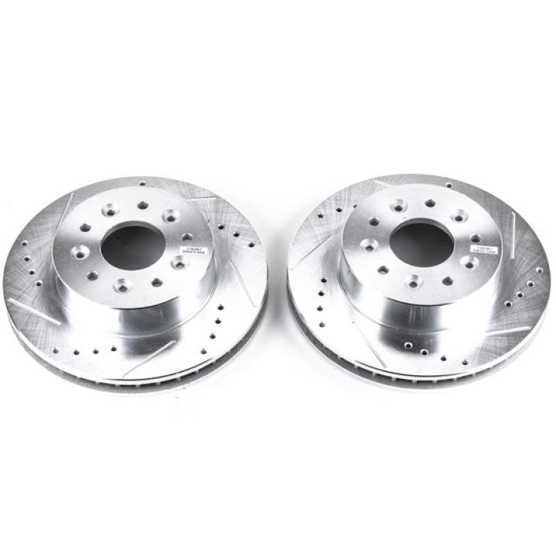 PSB Evolution Drill/Slot Rotor - Power Stop 63-82 Chevrolet Corvette Front Evolution Drilled & Slotted Rotors - Pair