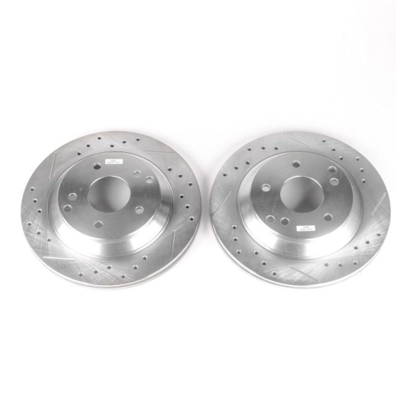 PSB Evolution Drill/Slot Rotor - Power Stop 88-96 Chevrolet Corvette Rear Evolution Drilled & Slotted Rotors - Pair