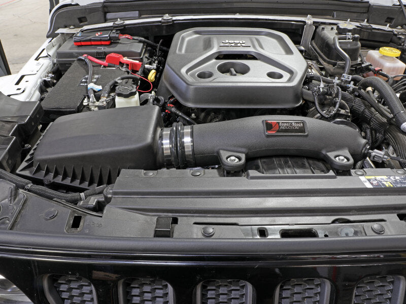 AFE Super Stock Induction System - aFe Super Stock Induction System Pro Dry S Media 18-21 Jeep Wrangler JL L4-2.0L (t)