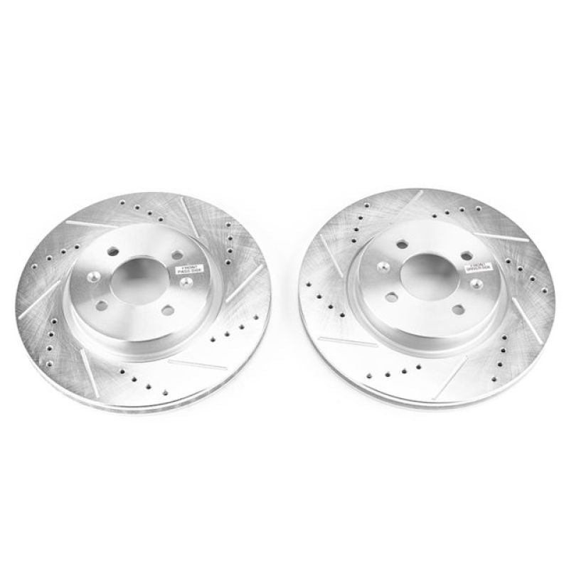 PSB Evolution Drill/Slot Rotor - Power Stop 2018 Hyundai Accent Front Evolution Drilled & Slotted Rotors - Pair