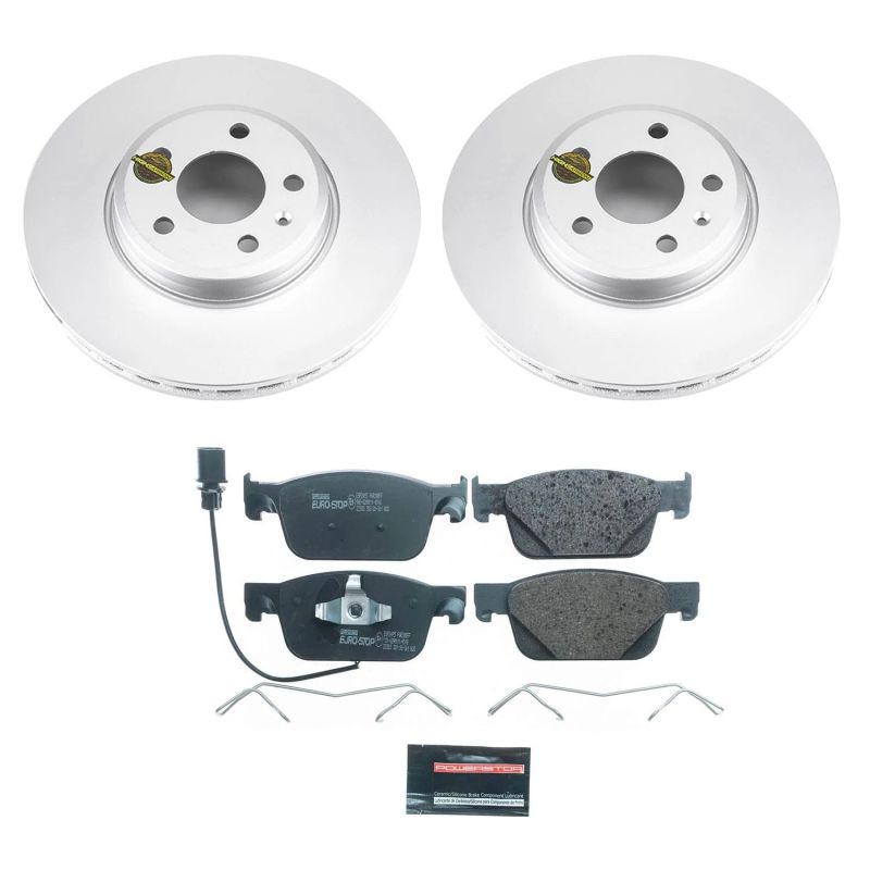 PSB Euro-Stop Kit - Power Stop 17-19 Audi A4 Front Euro-Stop Brake Kit
